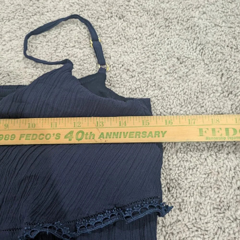 Trina Turk Women's Dress Size 4 Dark Navy Blue Tiered‎ Tank Dress - Picture 7 of 8